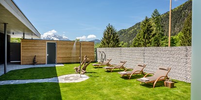 Campingplätze - Barrierefreie Sanitäranlagen - Berchtesgaden - Ruhebereich Saunagarten - Camping-Resort Allweglehen