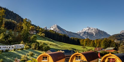 Campingplätze - Barrierefreie Sanitäranlagen - Berchtesgaden - Panoramablick mit Camping-Fassl - Camping-Resort Allweglehen
