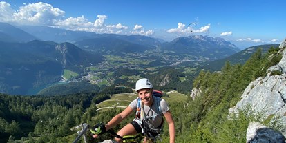 Campingplätze - Barrierefreie Sanitäranlagen - Berchtesgaden - auf geführter Klettersteigtour unterwegs - Camping-Resort Allweglehen