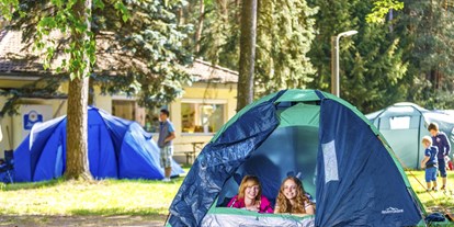 Campingplätze - Zentraler Stromanschluss - Gruppen mit Zelt finden auf unserer Zeltwiese Platz. - Camping Waldsee 